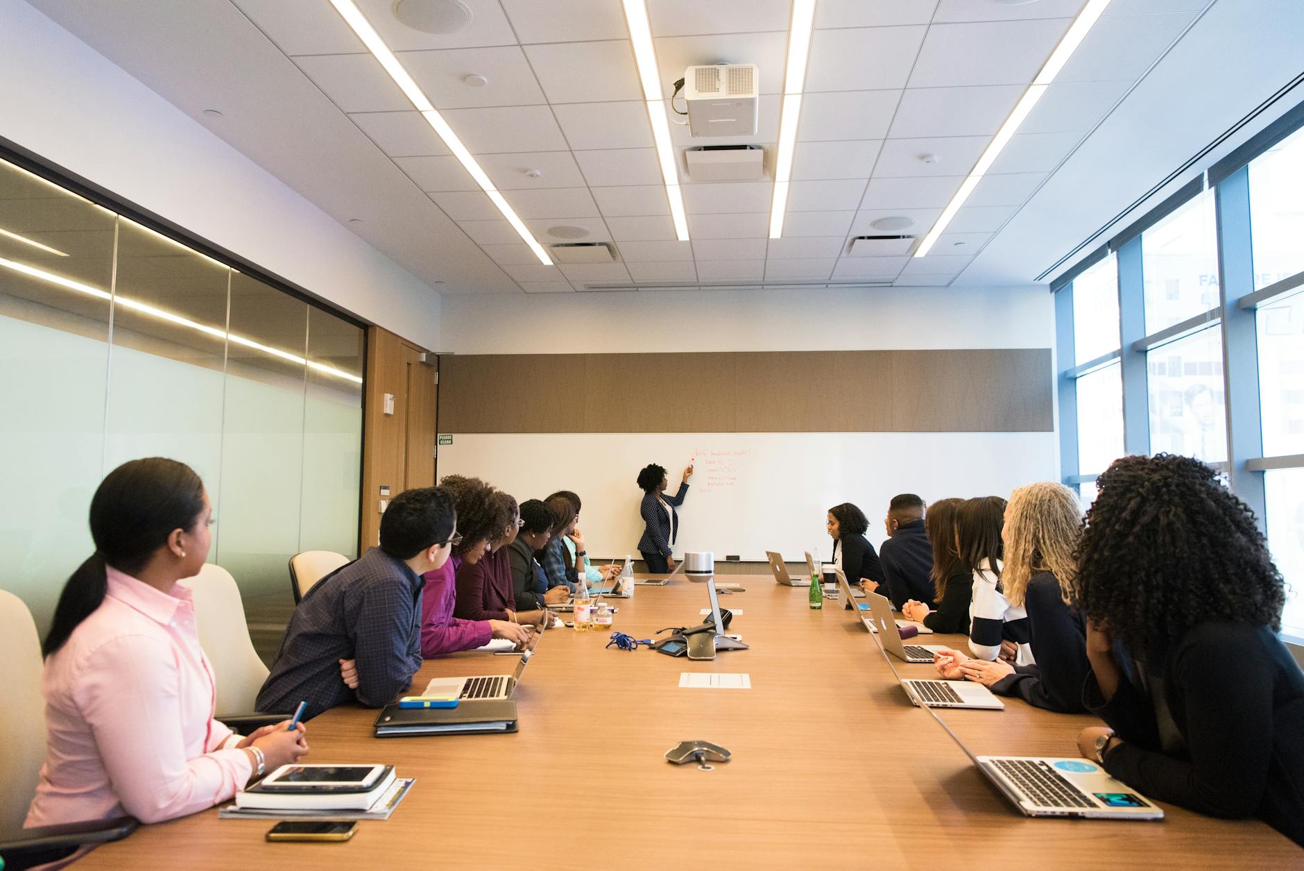 Business meeting in conference room